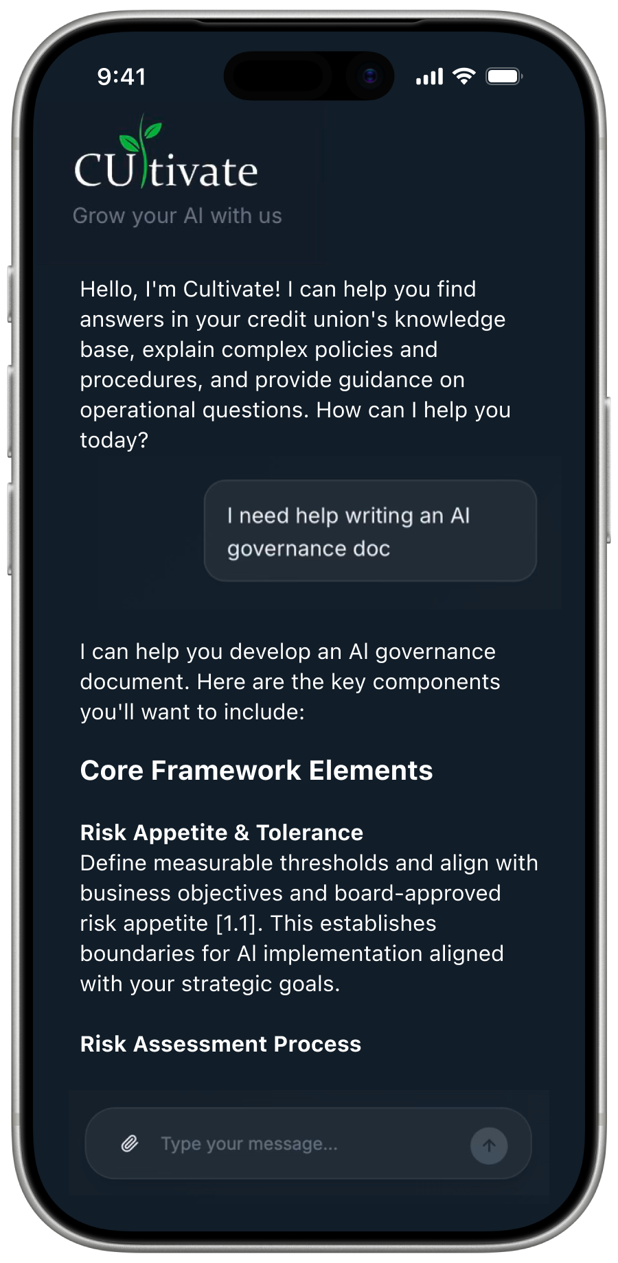 CUltivate mobile app screenshot